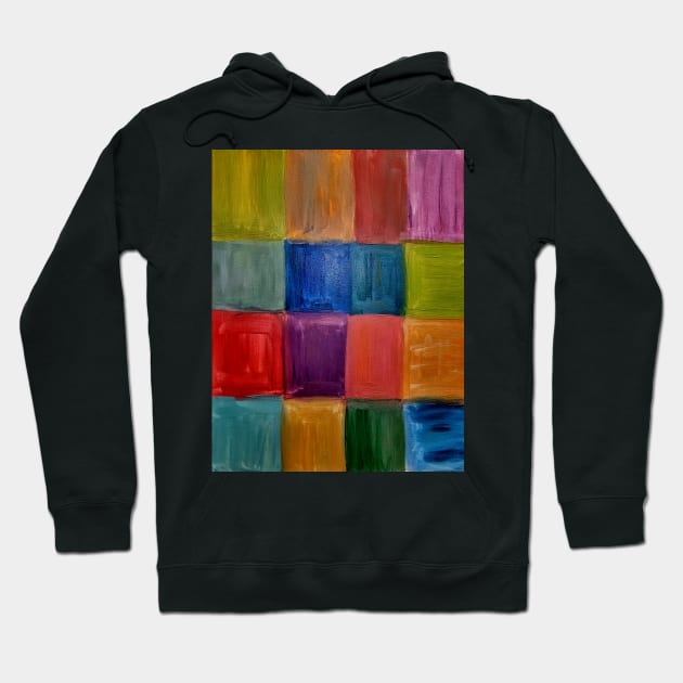 New colorblock abstract painting and loving the abstract painting . Hoodie by kkartwork